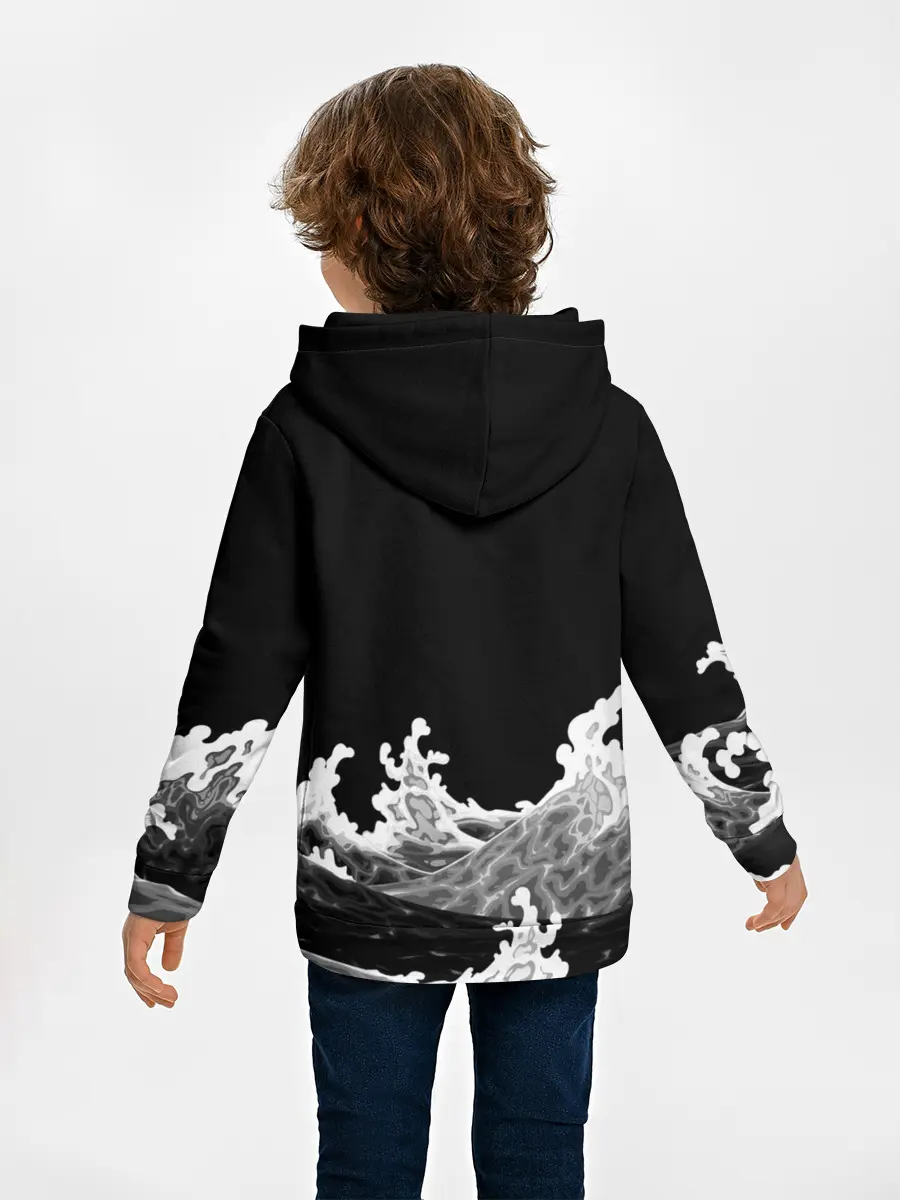 Детское худи / Карп Кои Волна Япония Рыба