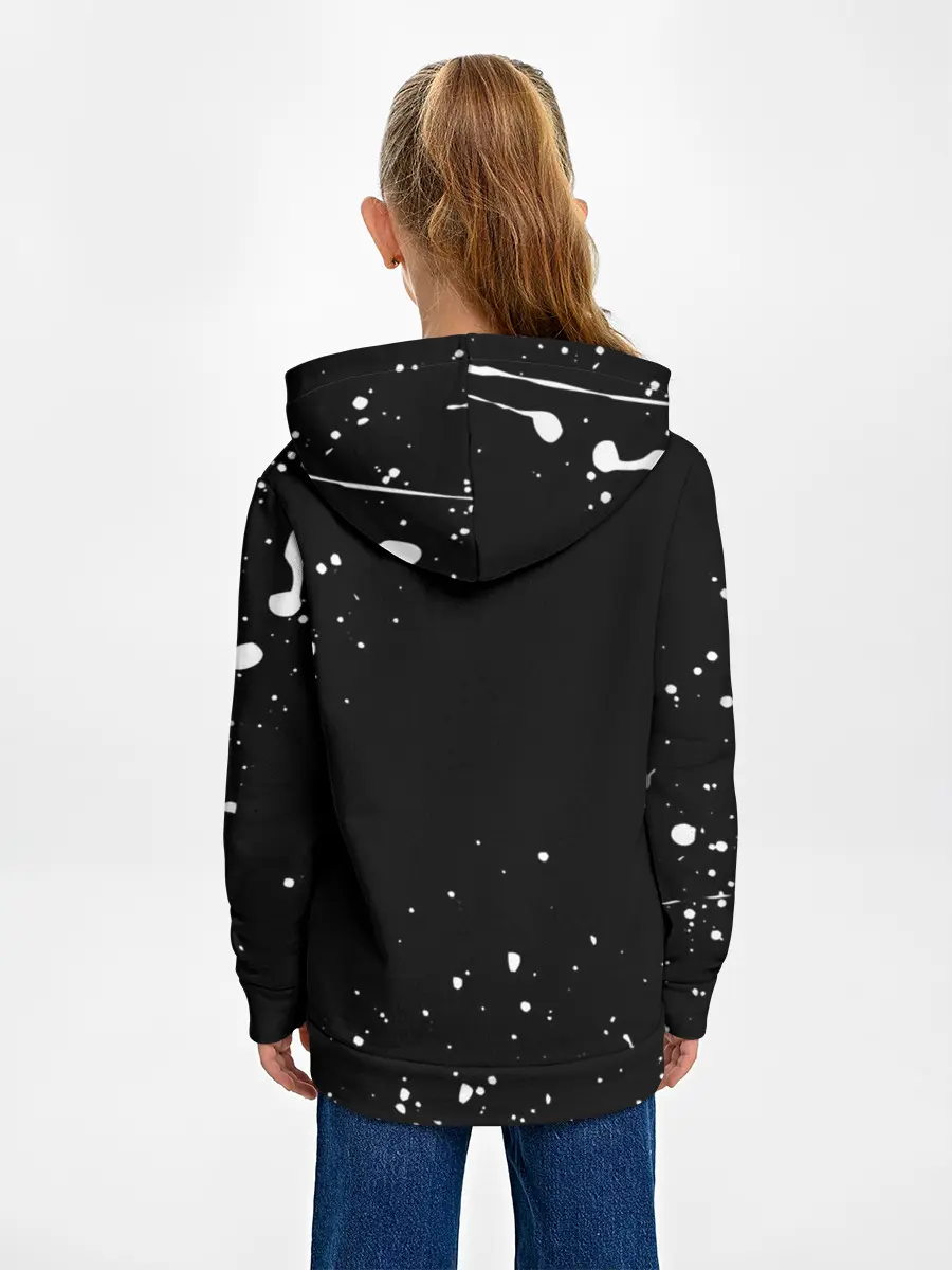 Детское худи / ONE PIECE | ВАН ПИС ЧЕРЕП БРЫЗГИ КРАСОК