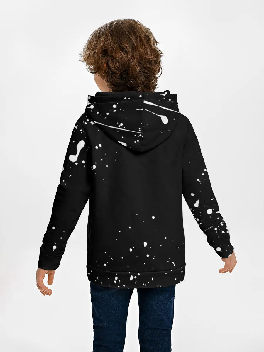 Детское худи / ONE PIECE | ВАН ПИС ЧЕРЕП БРЫЗГИ КРАСОК