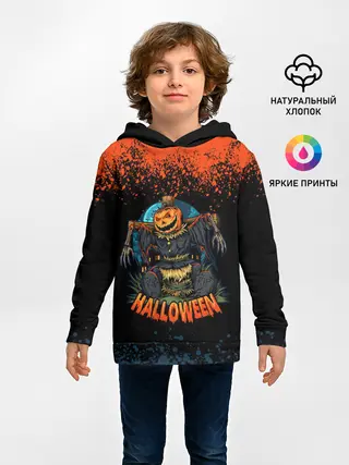 Детское худи / ПУГАЛО ИЗ ТЫКВЫ | HALLOWEEN