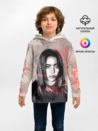 Детское худи / Билли Айлиш стиль гранж