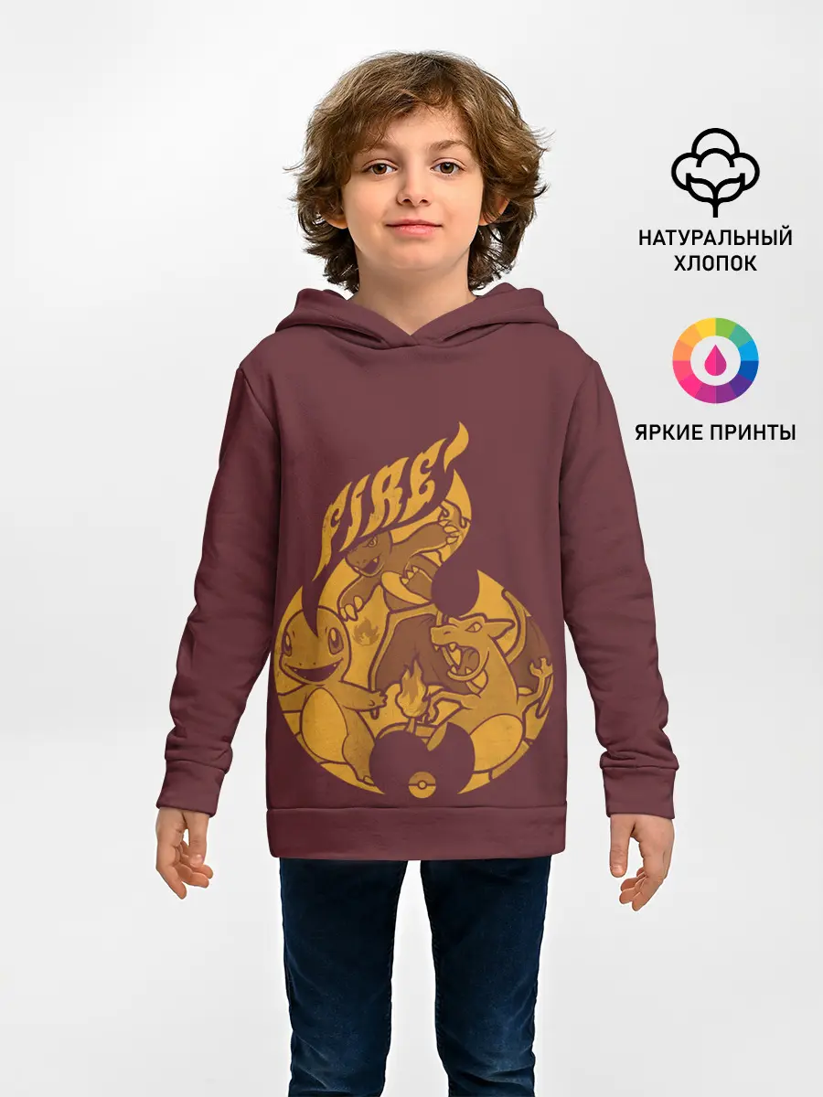 Детское худи / Покемоны огня