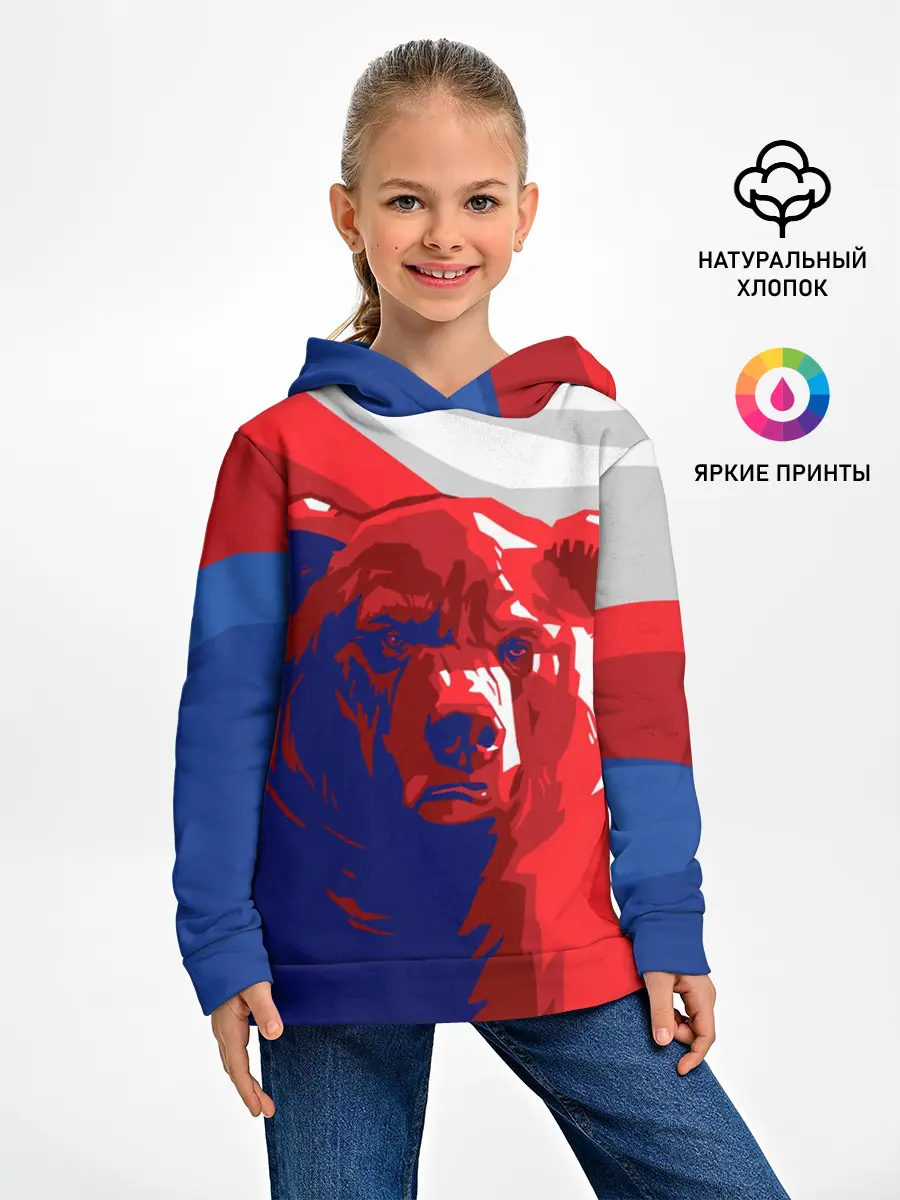 Детское худи / Российский медведь