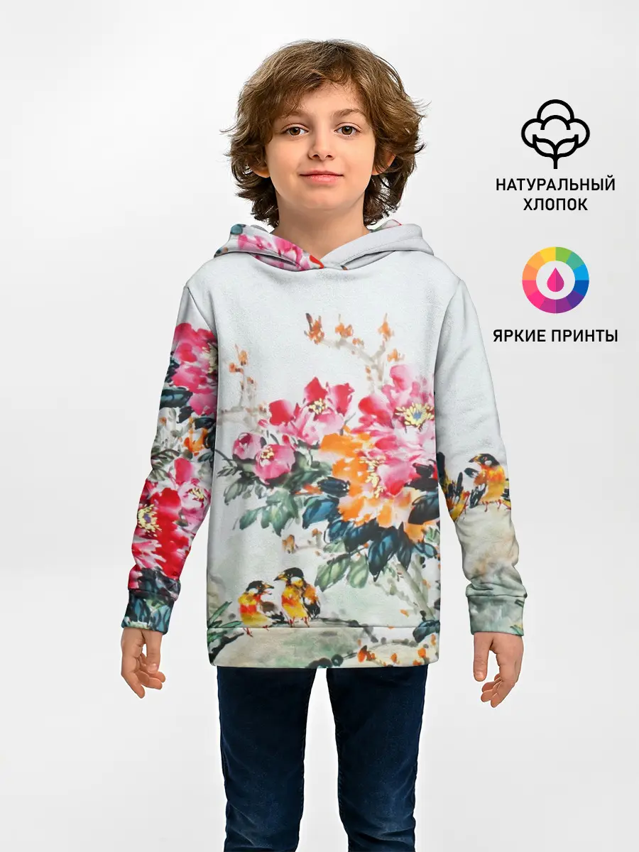 Детское худи / Японские цветы