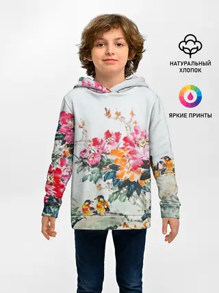 Детское худи / Японские цветы