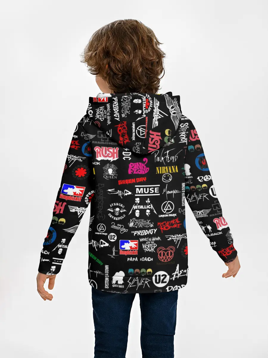Детское худи / ЛОГОТИПЫ РОК ГРУПП | PATTERN