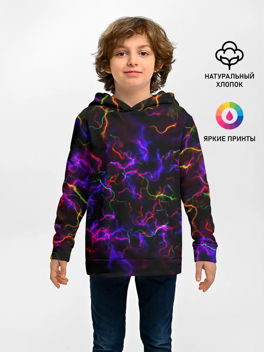 Детское худи / Ночное Грозовое Небо