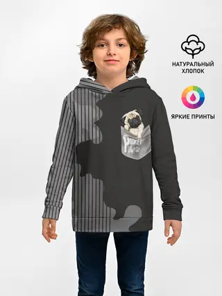 Детское худи / Мопс в кармане