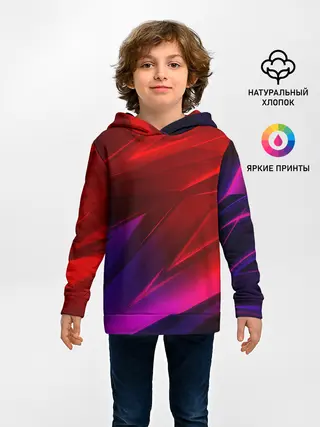 Детское худи / NEON GEOMETRY STRIPES