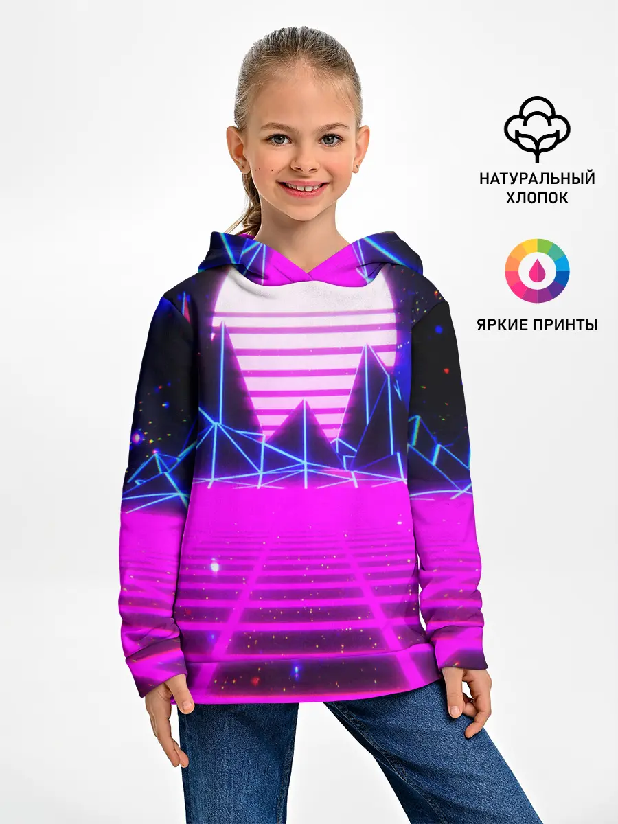 Детское худи / Ретро Стиль неон