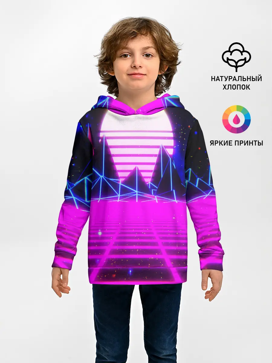 Детское худи / Ретро Стиль неон
