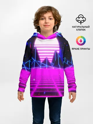 Детское худи / Ретро Стиль неон