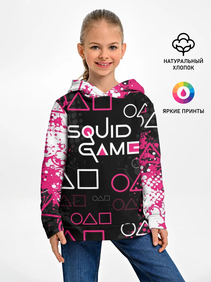 Детское худи / ИГРА В КАЛЬМАРА / ГРАНЖ ЛОГО