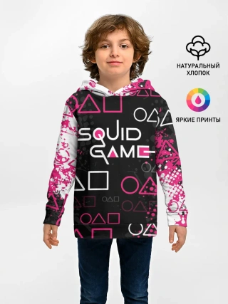 Детское худи / ИГРА В КАЛЬМАРА / ГРАНЖ ЛОГО