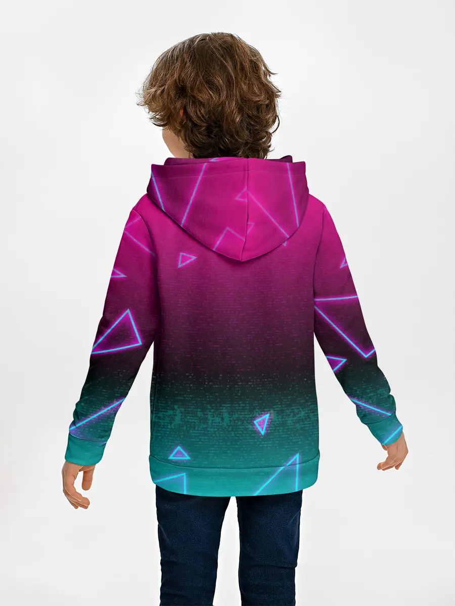 Детское худи / РЕТРО СКОРПИОН НЕОН