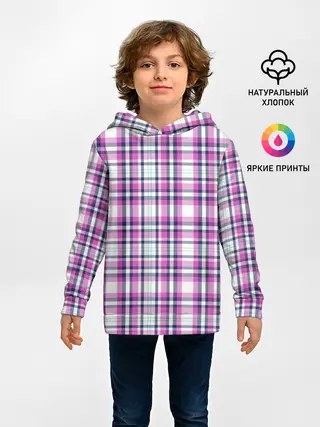 Детское худи / Текстура в клетку
