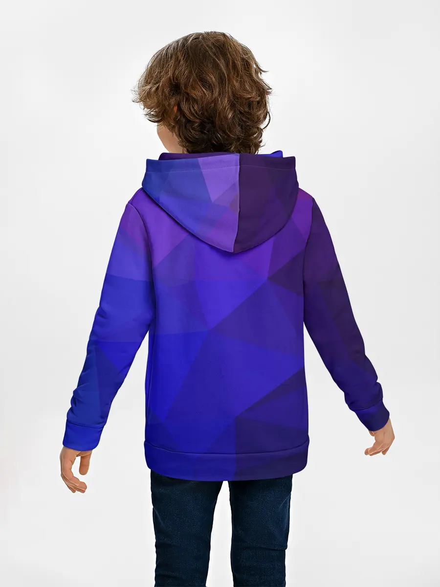 Детское худи / полигональный космонавт