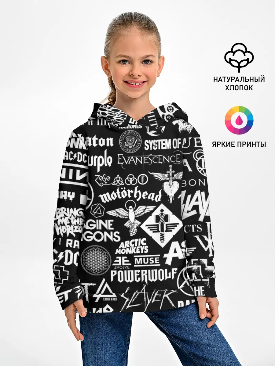 Детское худи / ЛОГОТИПЫ РОК ГРУПП