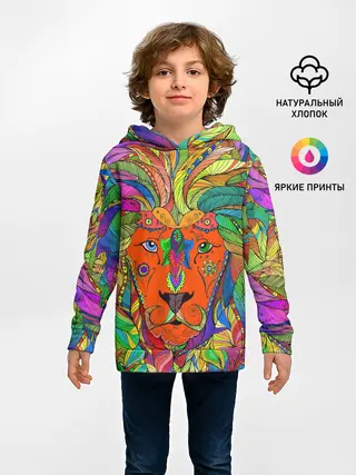 Детское худи / Лев шаман