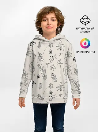 Детское худи / Цветы и листья