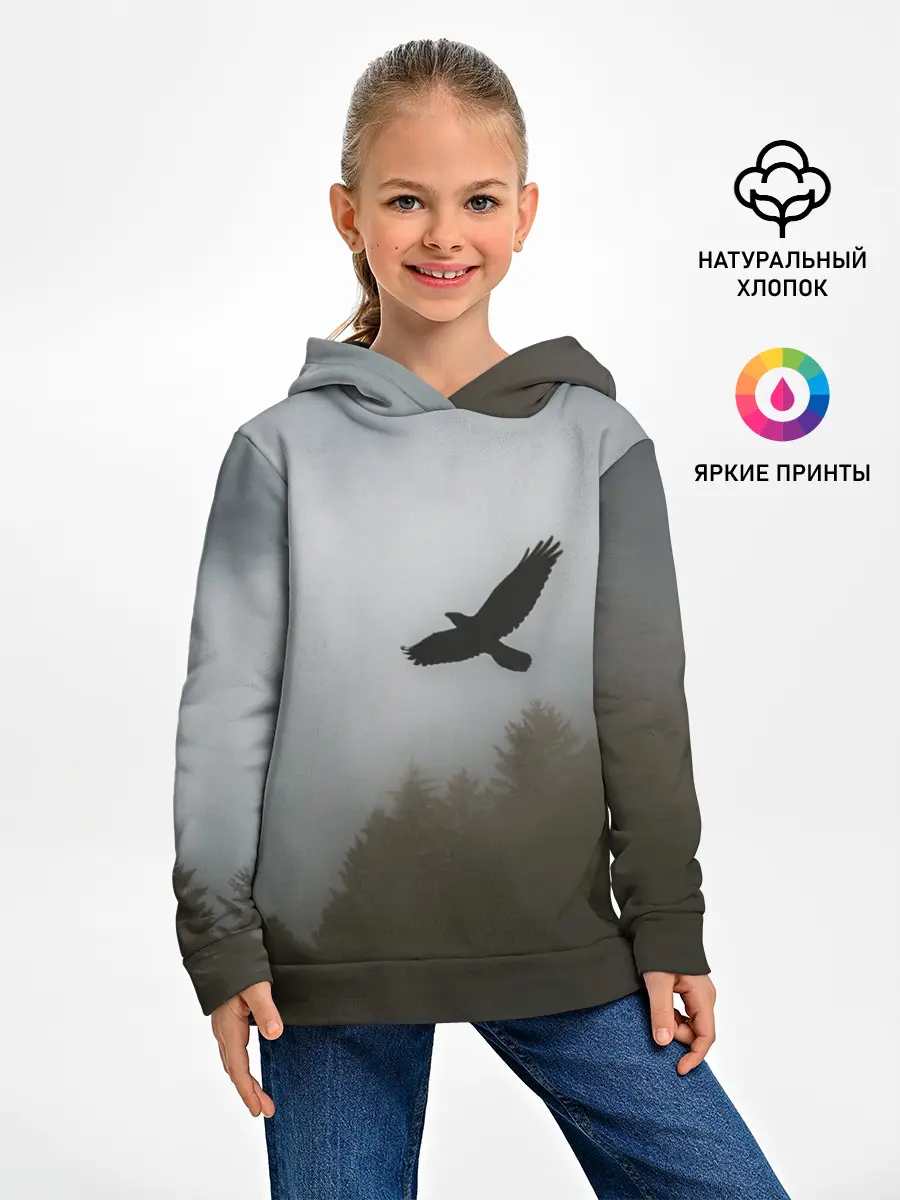 Детское худи / Орёл над лесом