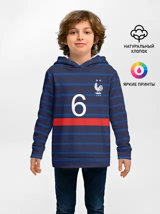 Детское худи / Погба футболист Франция