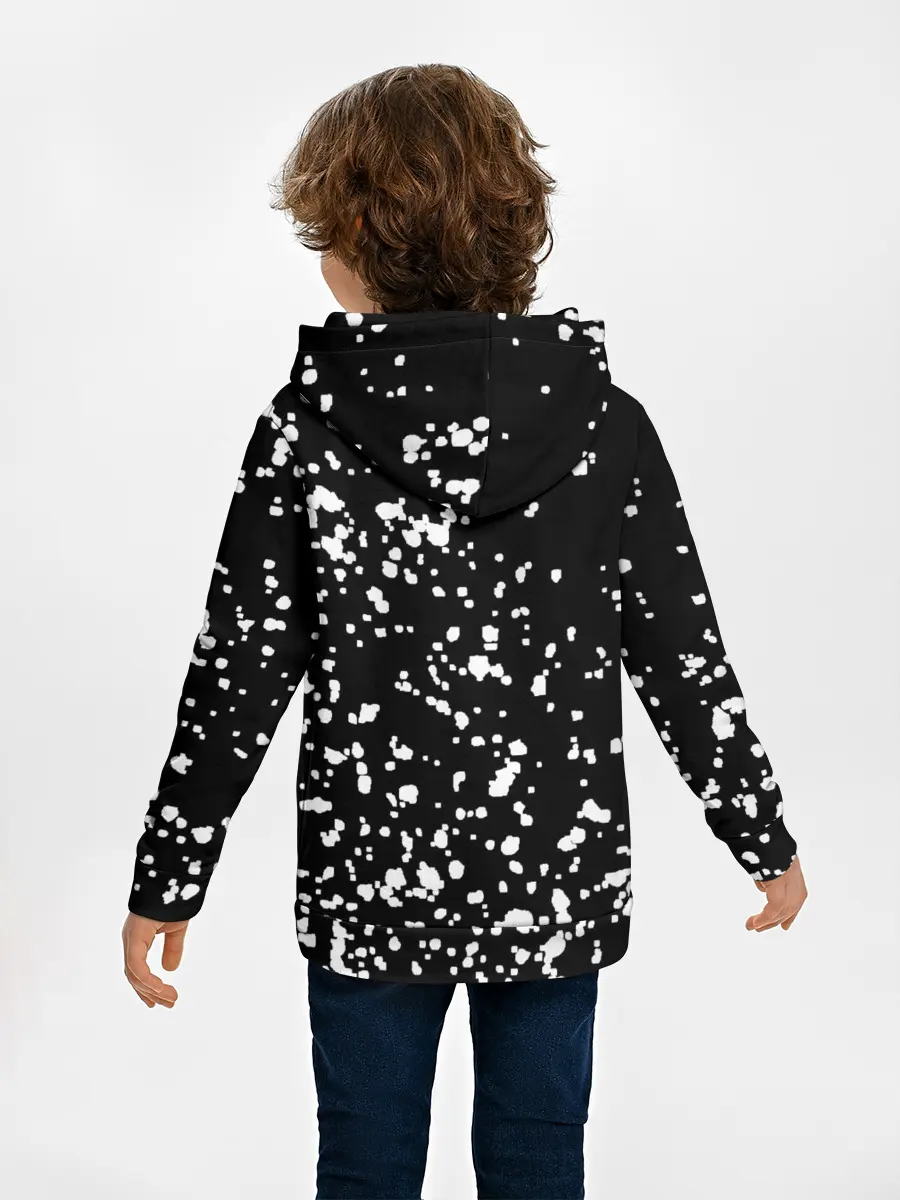 Детское худи / Каллиграфия на чёрном фоне