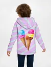 Детское худи / Мороженое графический фон
