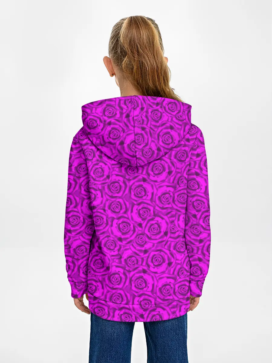 Детское худи / Яркий цветочный неоновый узор