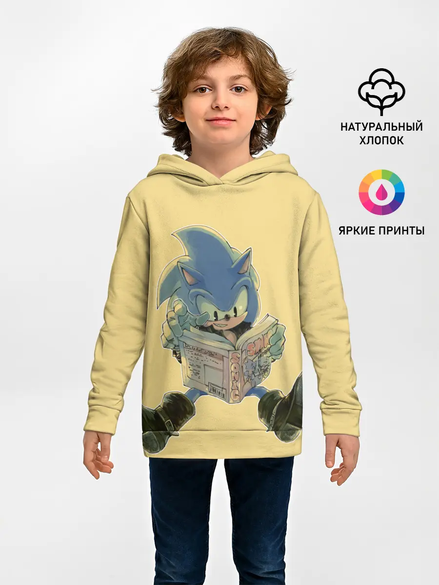 Детское худи / Соник с книжкой