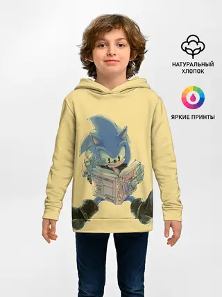 Детское худи / Соник с книжкой