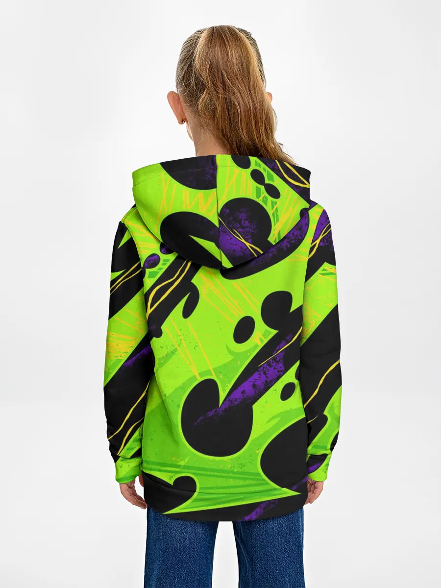 Детское худи / КИСЛОТНАЯ ОРГАНИКА | НЕОНОВАЯ