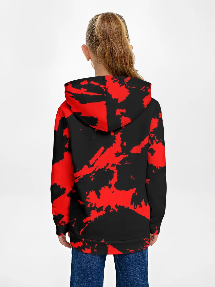 Детское худи / Красный на черном