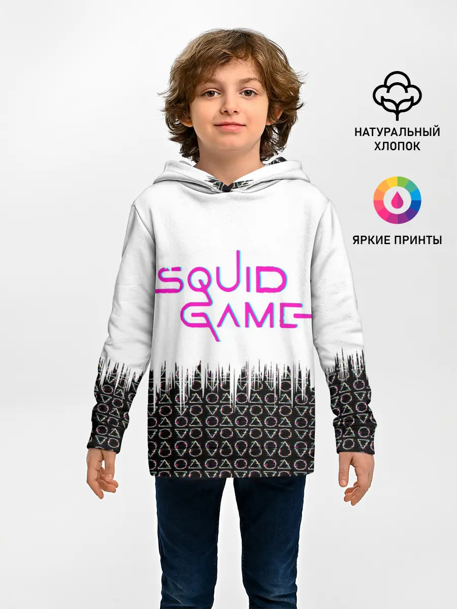 Детское худи / Игра в кальмара фигуры,