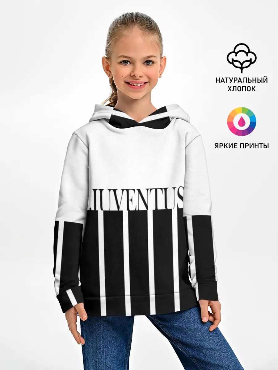 Детское худи / Juventus | Tee Black and White