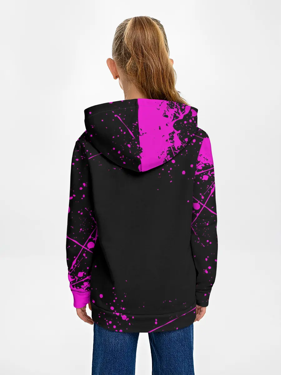 Детское худи / Дзётаро указывает фиолетовые брызги