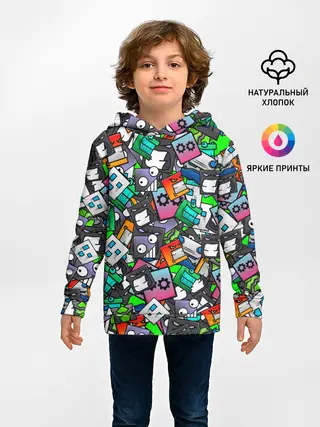Детское худи / Geometry Dash | Pattern