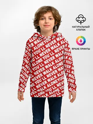 Детское худи / YNWA красный