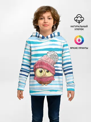 Детское худи / Сова в шапке