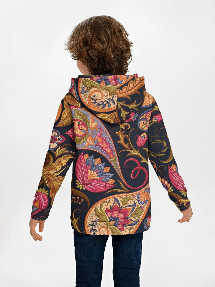 Детское худи / РОСПИСЬ ЦВЕТАМИ