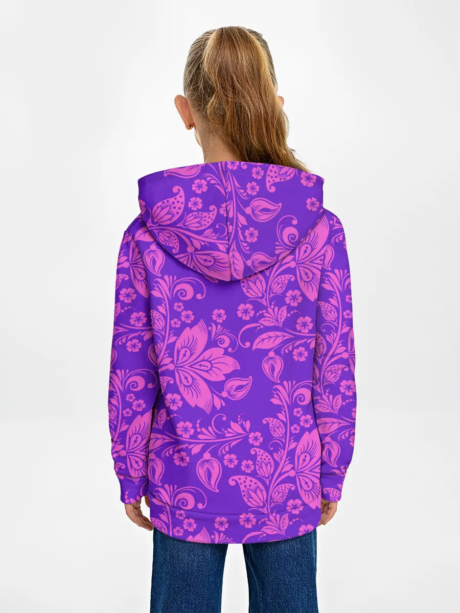 Детское худи / ФИОЛЕТОВАЯ ХОХЛОМА
