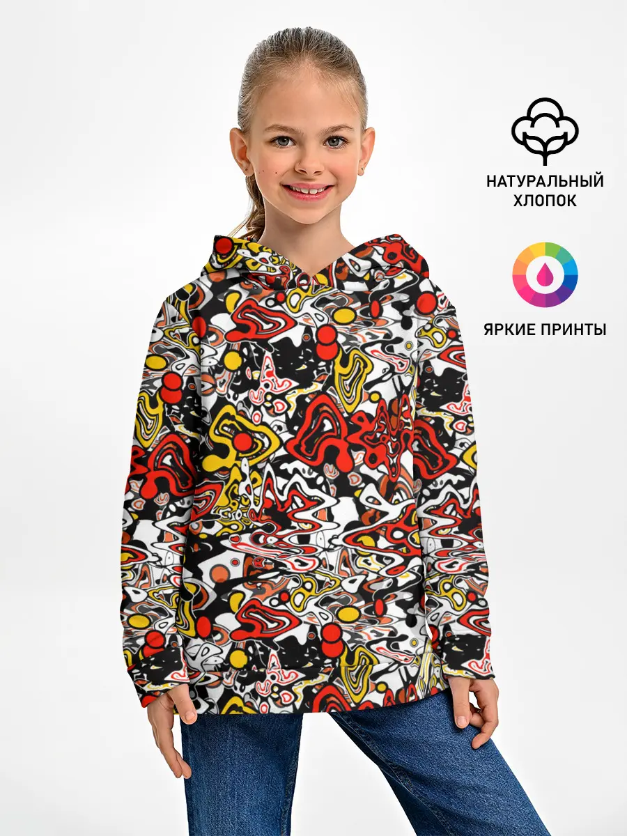 Детское худи / Абстрактный разноцветный узор