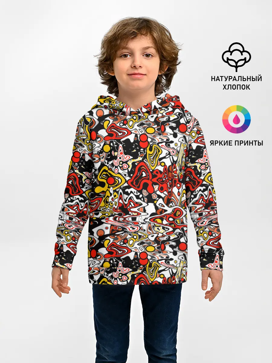 Детское худи / Абстрактный разноцветный узор