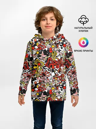 Детское худи / Абстрактный разноцветный узор