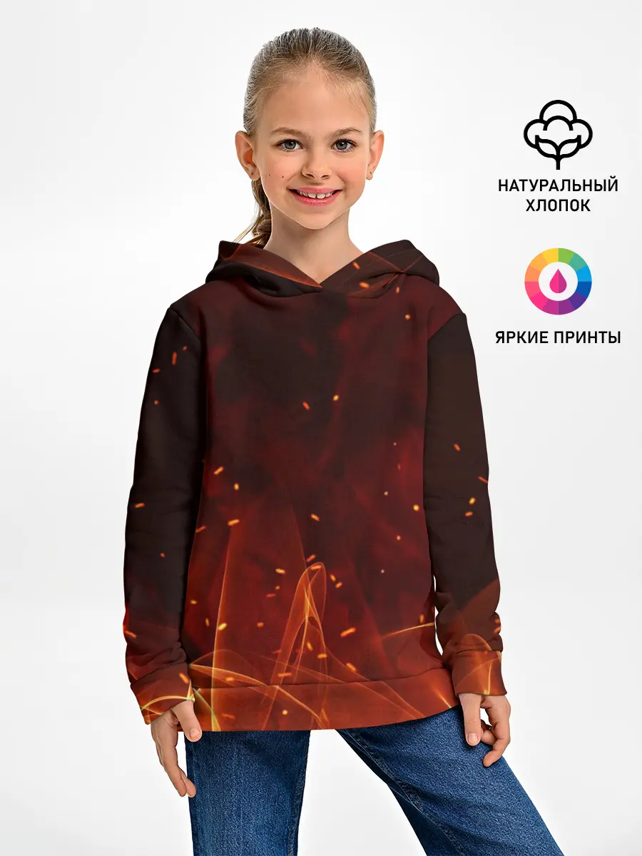 Детское худи / ПЛАМЯ 3D