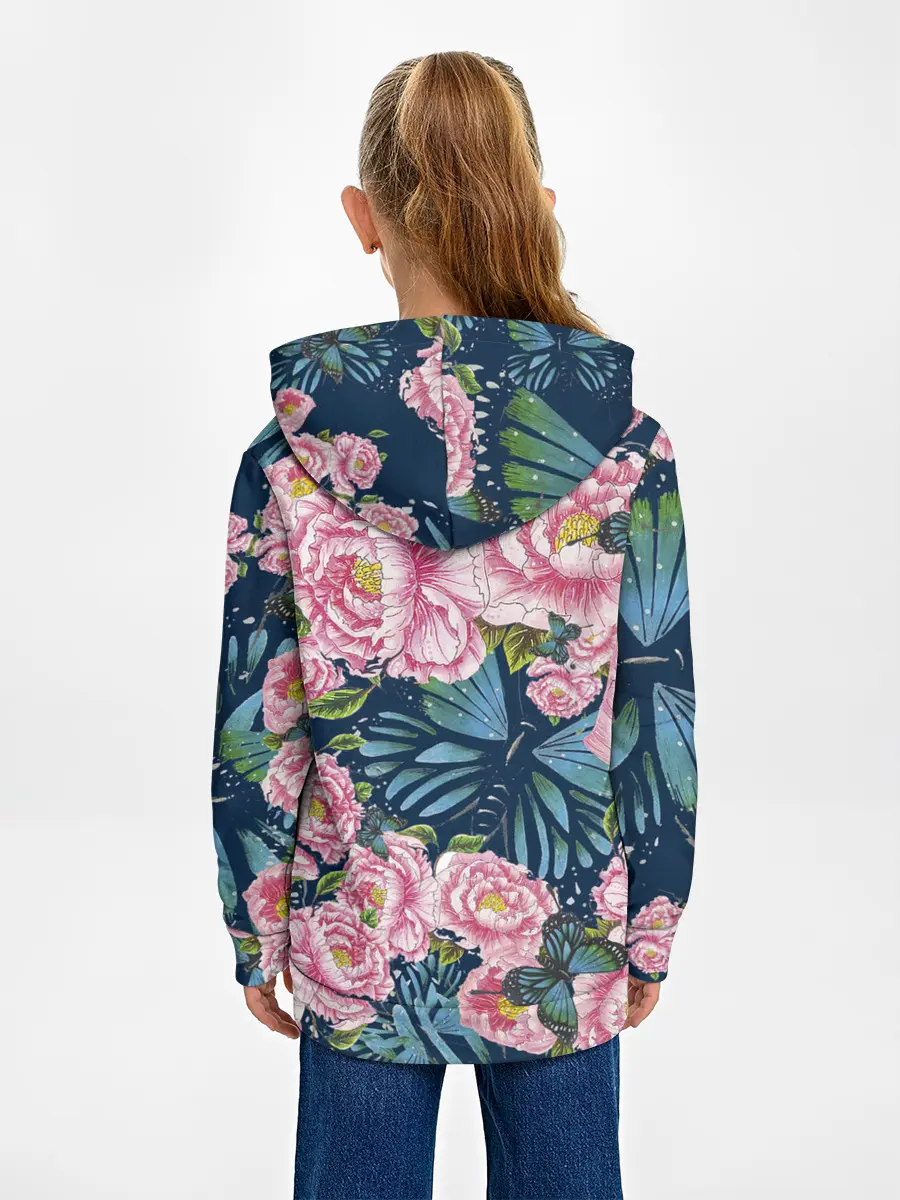 Детское худи / Пионы