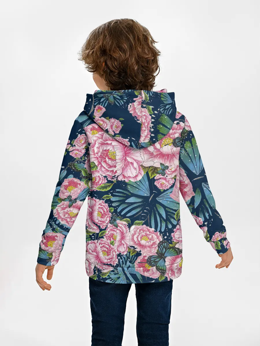 Детское худи / Пионы