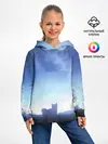 Детское худи / силуэт корги ночь космос дымка