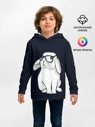 Детское худи / Кролик Хипстер