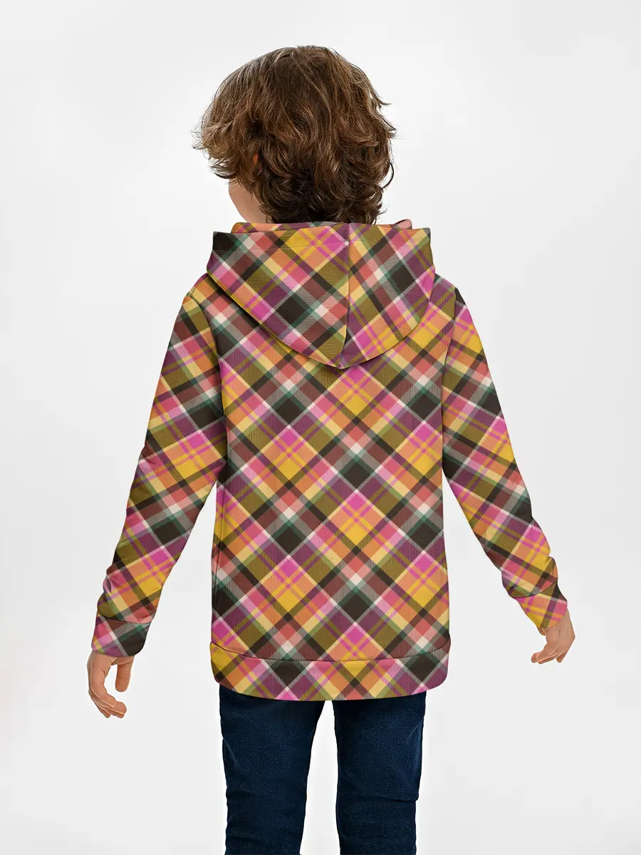 Детское худи / Клеточный узор